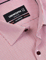 Check Red Tailored Smart Fit Shirt FS1172SF-15