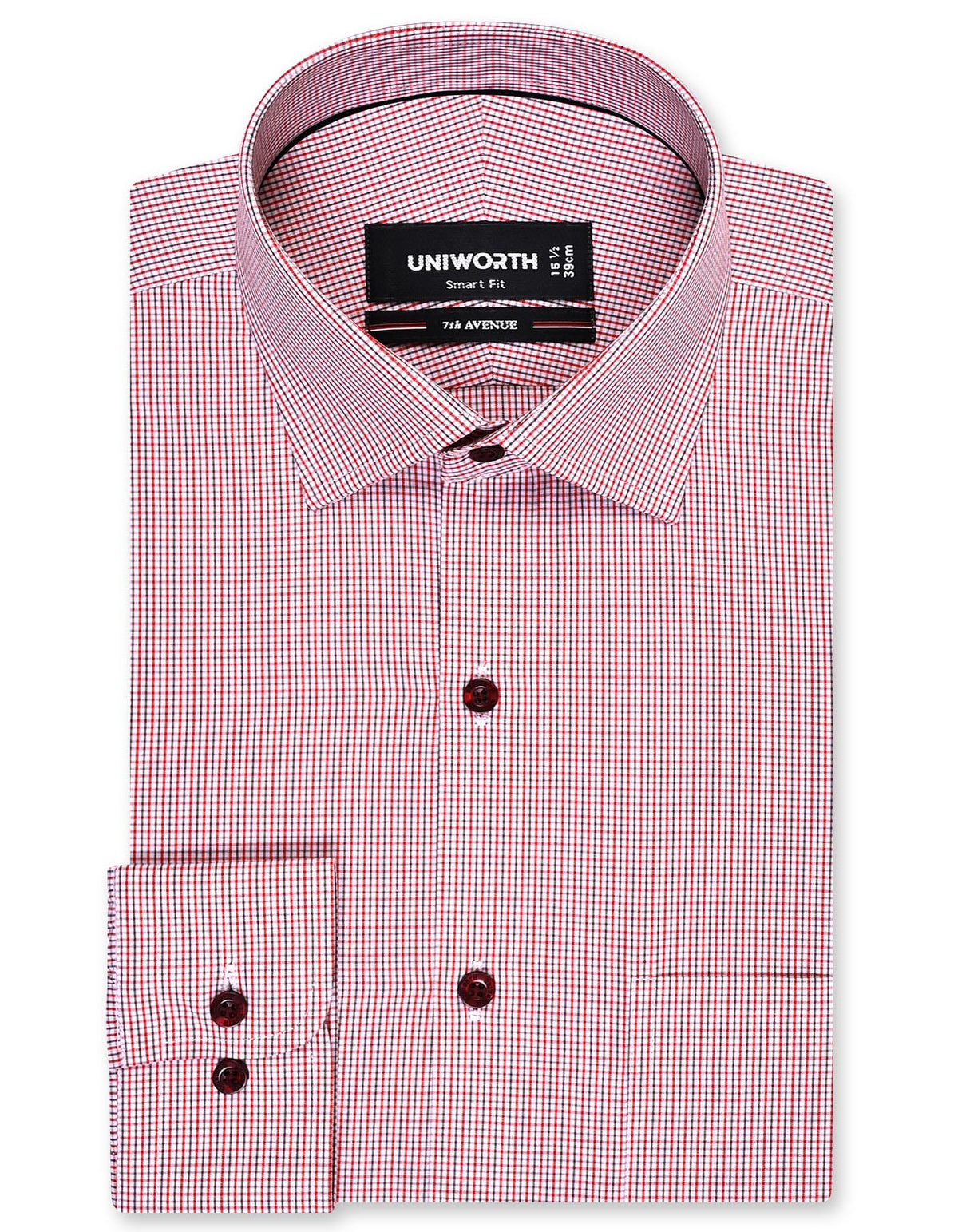 Check Red Tailored Smart Fit Shirt FS1172SF-14.5