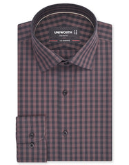 Check Brown Classic Fit Shirt FS1174-1RF-14.5