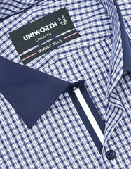 Check Navy Classic Fit Shirt FS1176RF-15