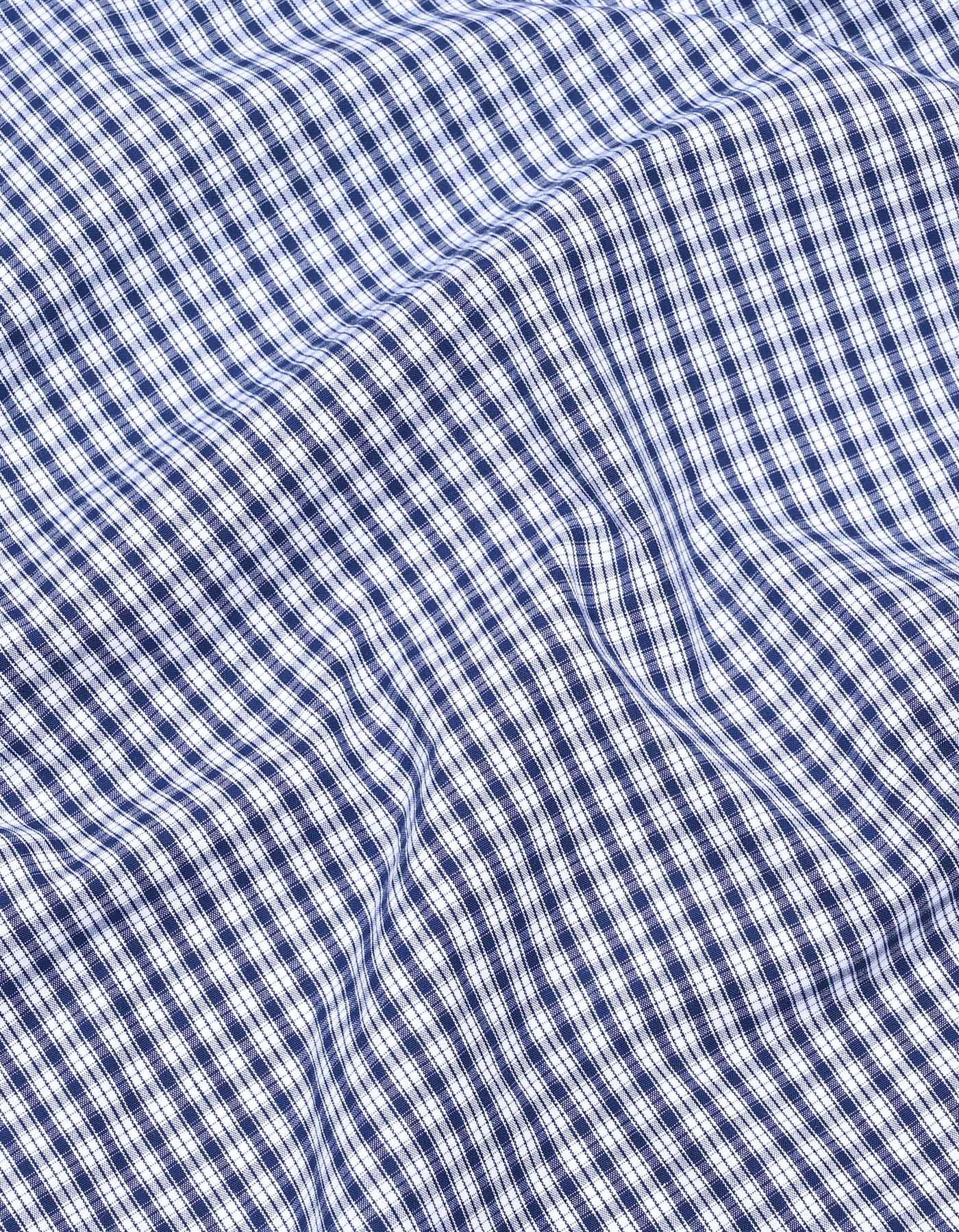 Check Navy Tailored Smart Fit Shirt FS1176SF-16