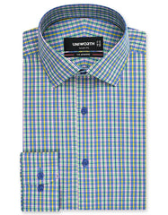 Check Yellow Tailored Smart Fit Shirt FS1179-1SF-14.5