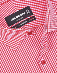 Check Red Tailored Smart Fit Shirt FS1184SF-15