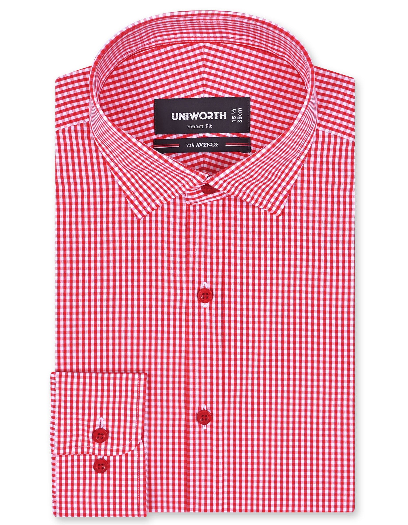 Check Red Tailored Smart Fit Shirt FS1184SF-14.5