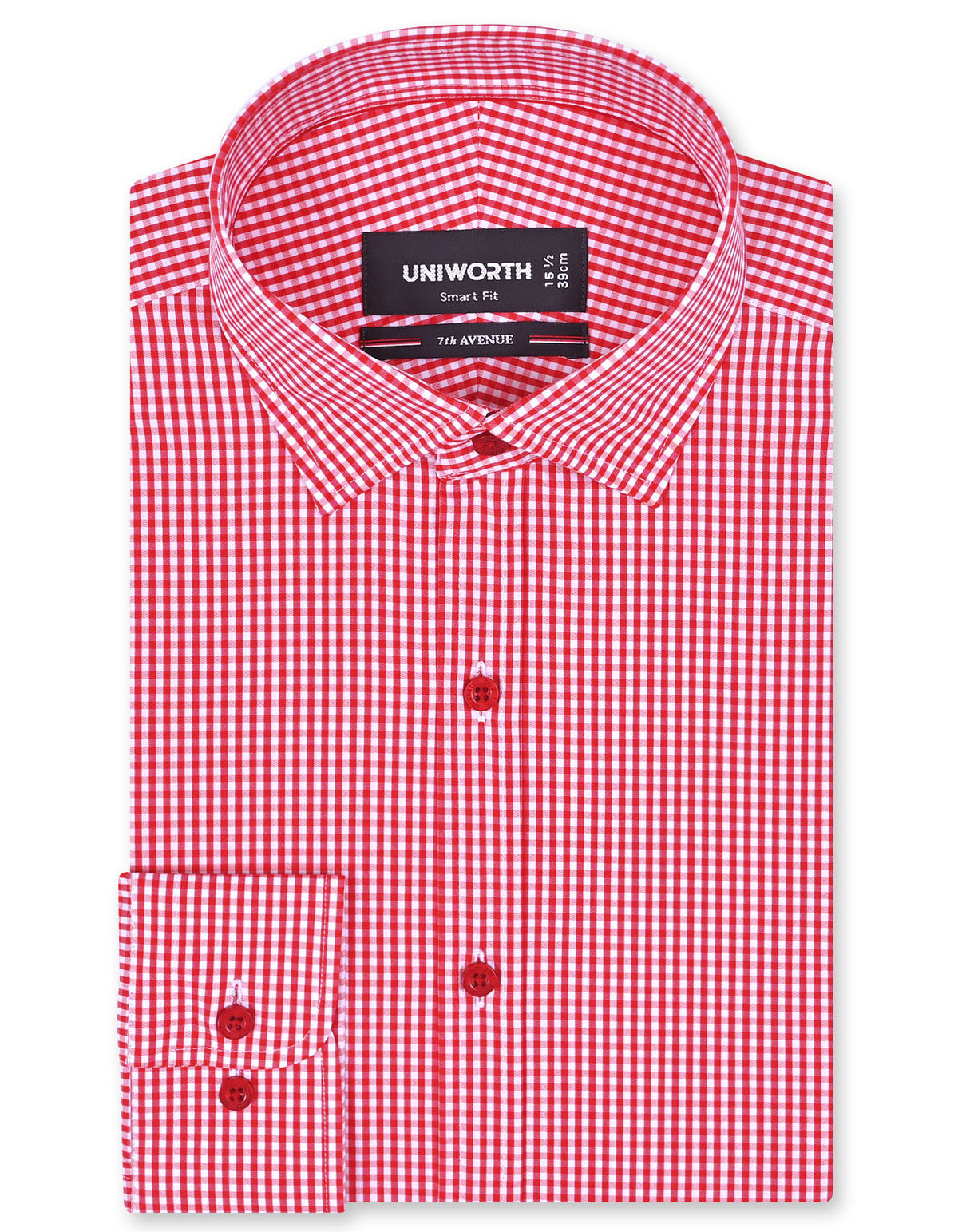 Check Red Tailored Smart Fit Shirt FS1184SF-14.5