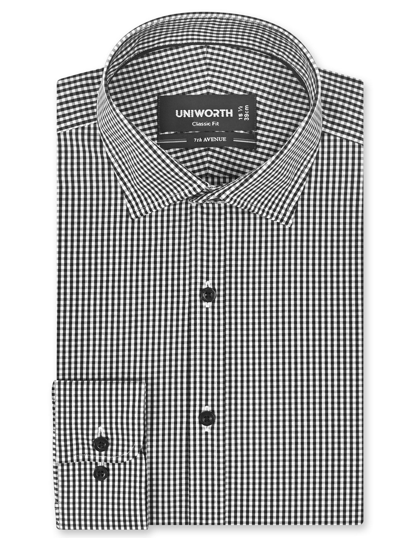 Check Black Classic Fit Shirt FS1185RF-14.5