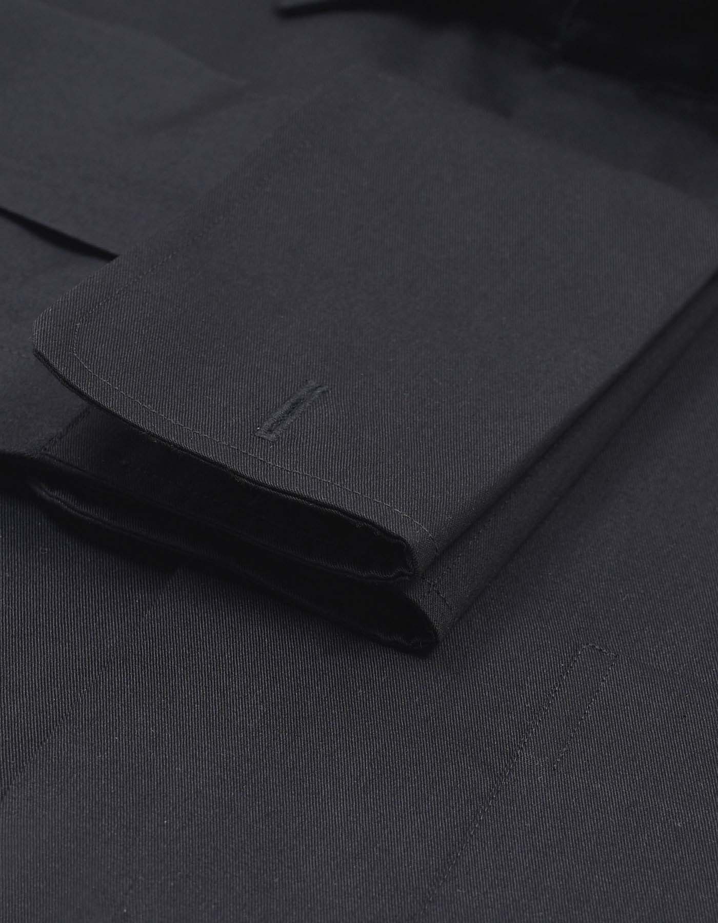 Plain Black Tailored Smart Fit Shirt FS1307-3SD-15.5