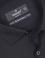 Plain Black Tailored Smart Fit Shirt FS1307-3SD-15