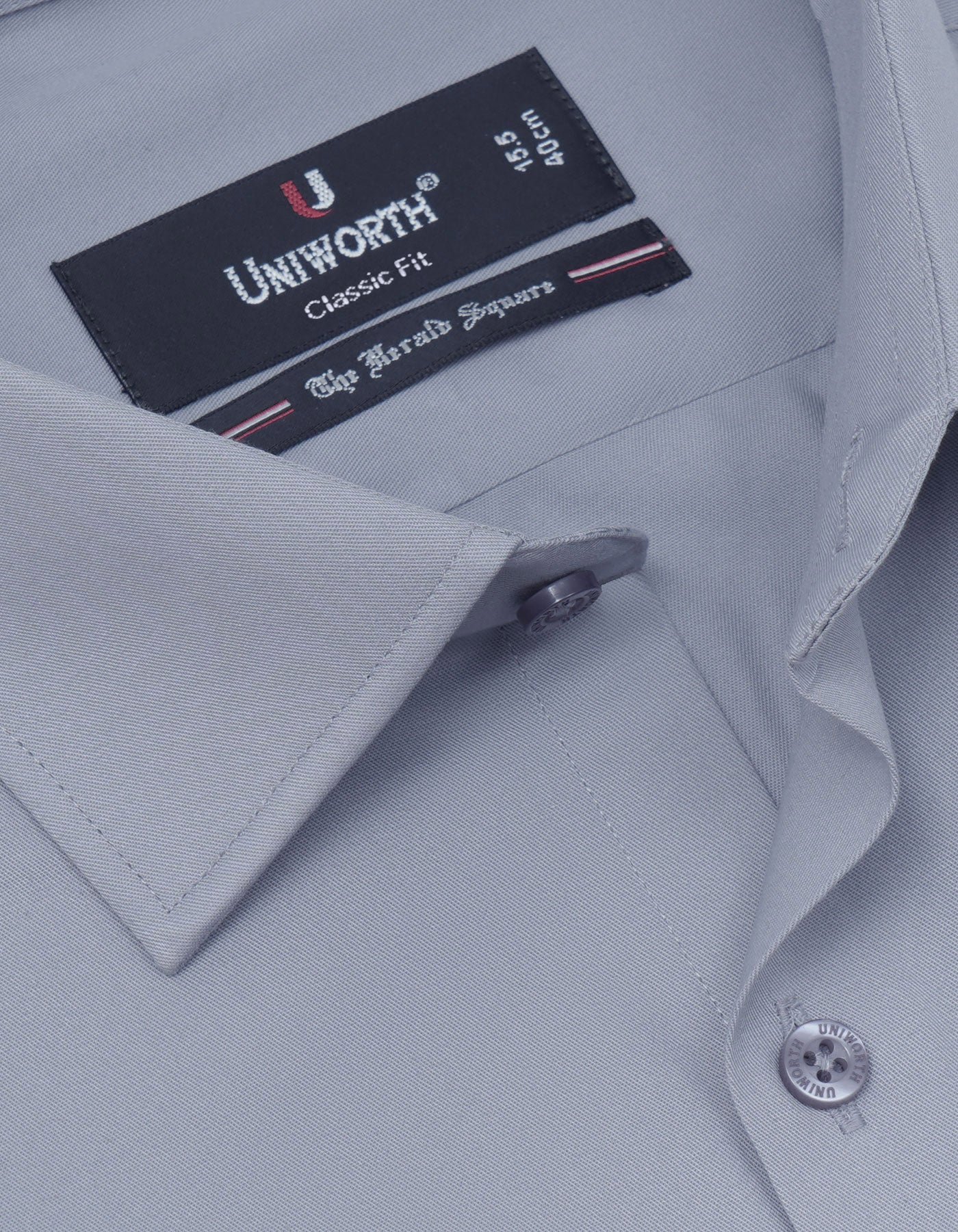 Plain Grey Classic Fit Shirt FS1312-6RF-15