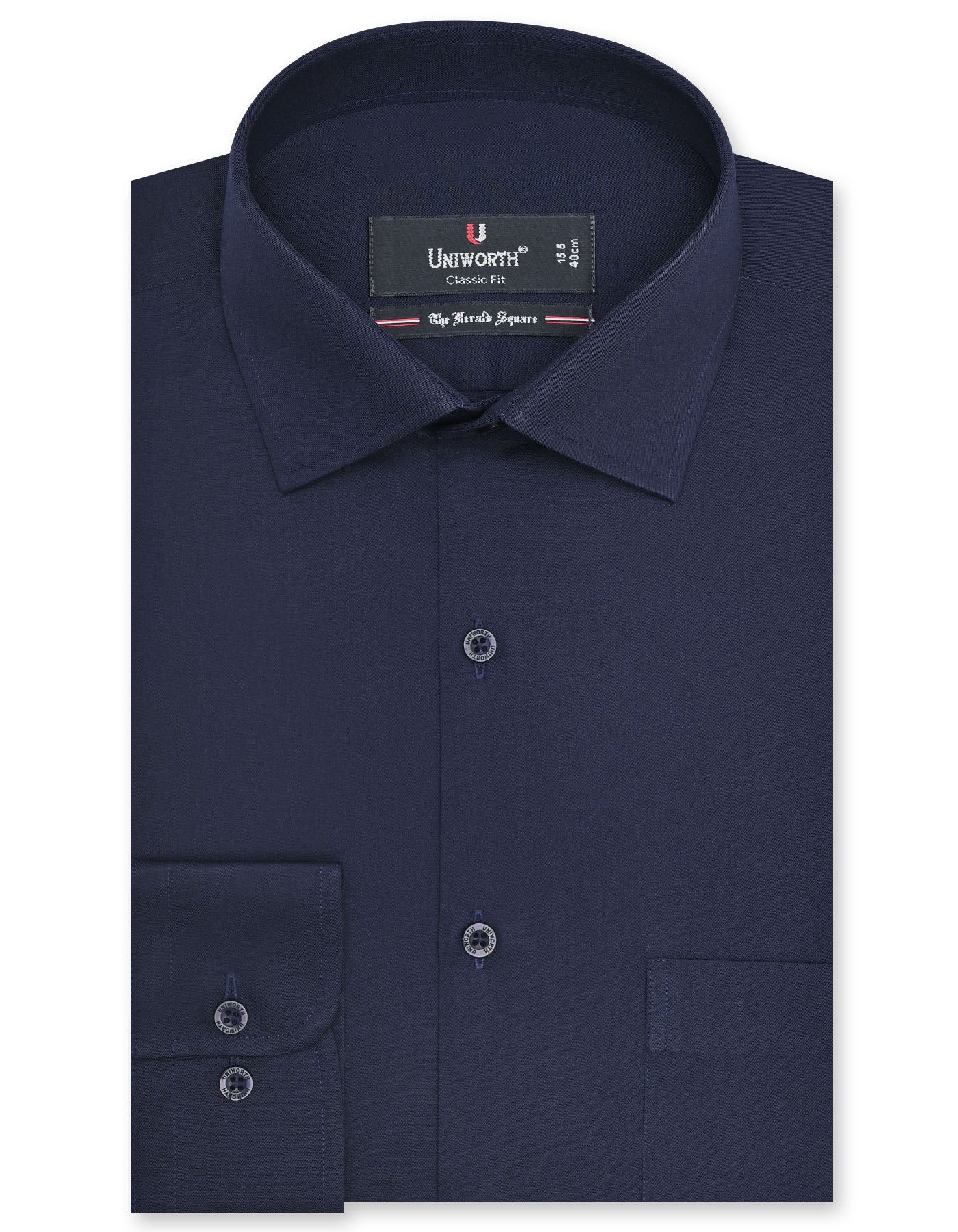 Plain Navy Classic Fit Shirt FS1314-9RF-14.5