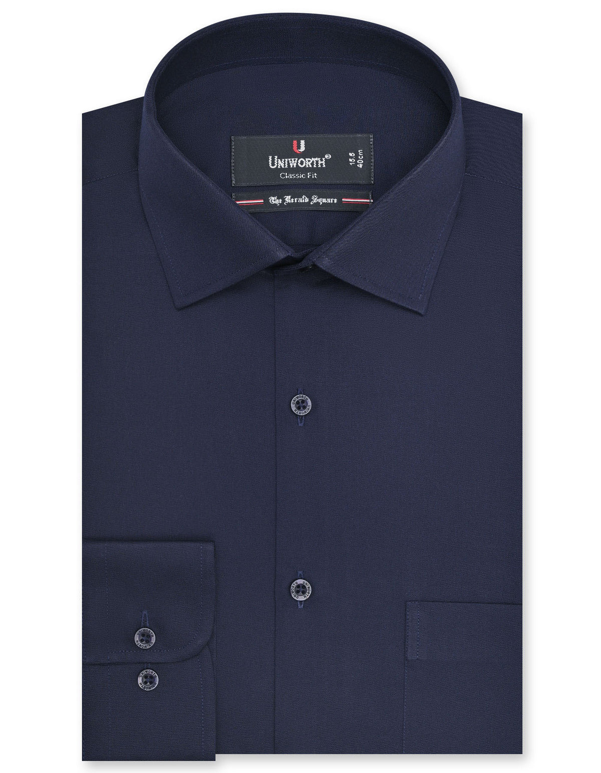 Plain Navy Classic Fit Shirt FS1314-9RF-14.5
