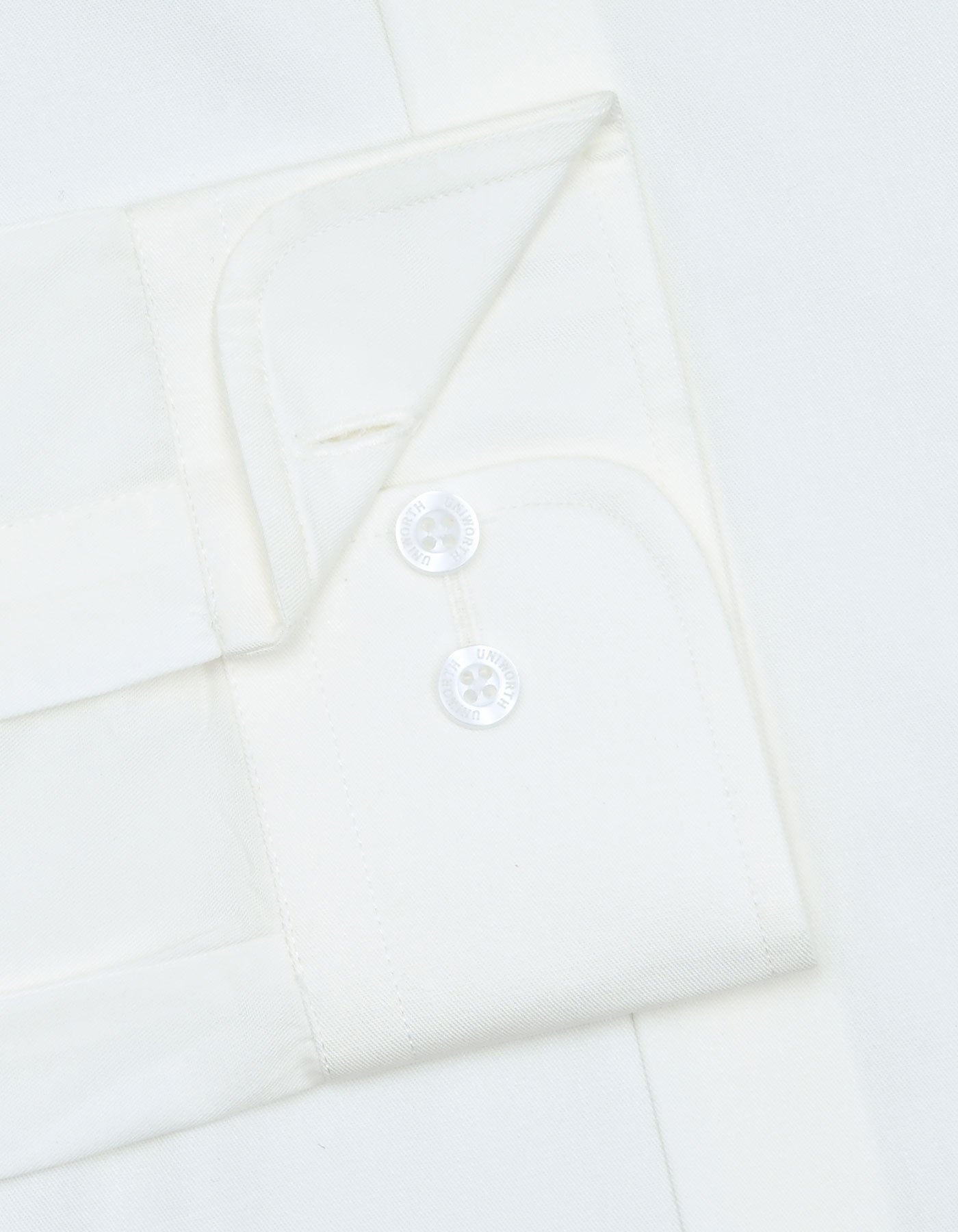 Plain Off White Tailored Smart Fit Shirt FS1315-7SF-15.5