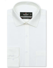 Off White Plain Tailored Smart Fit Shirt