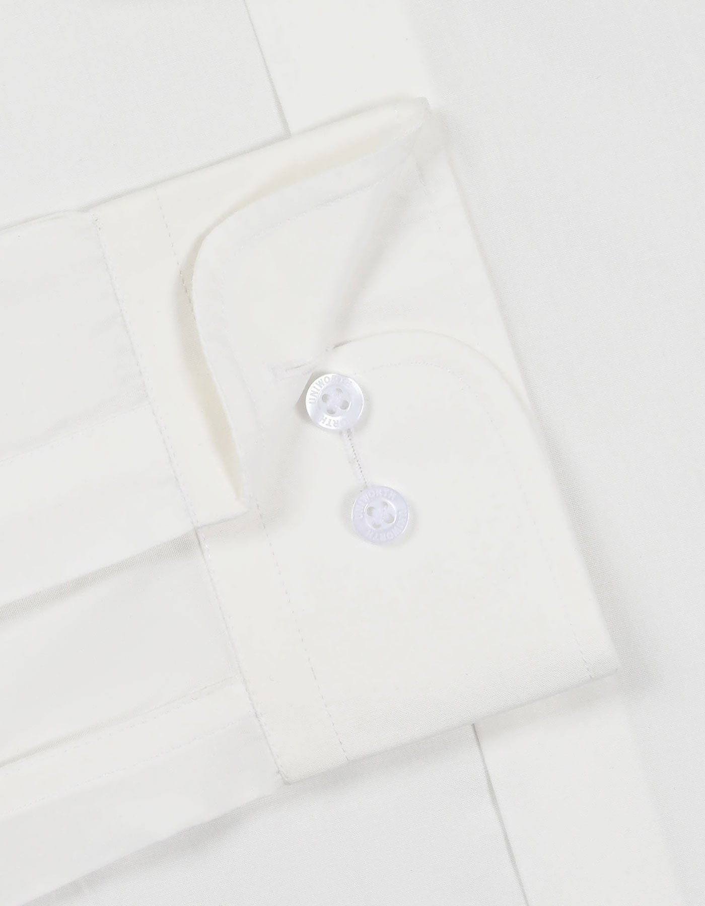 Plain Off White Tailored Smart Fit Shirt FS1319-6SF-15.5