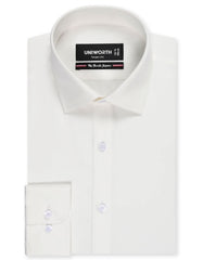 Plain Off White Tailored Smart Fit Shirt FS1319-6SF-14.5