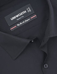 Plain Black Tailored Smart Fit Shirt FS1324-3SF-15