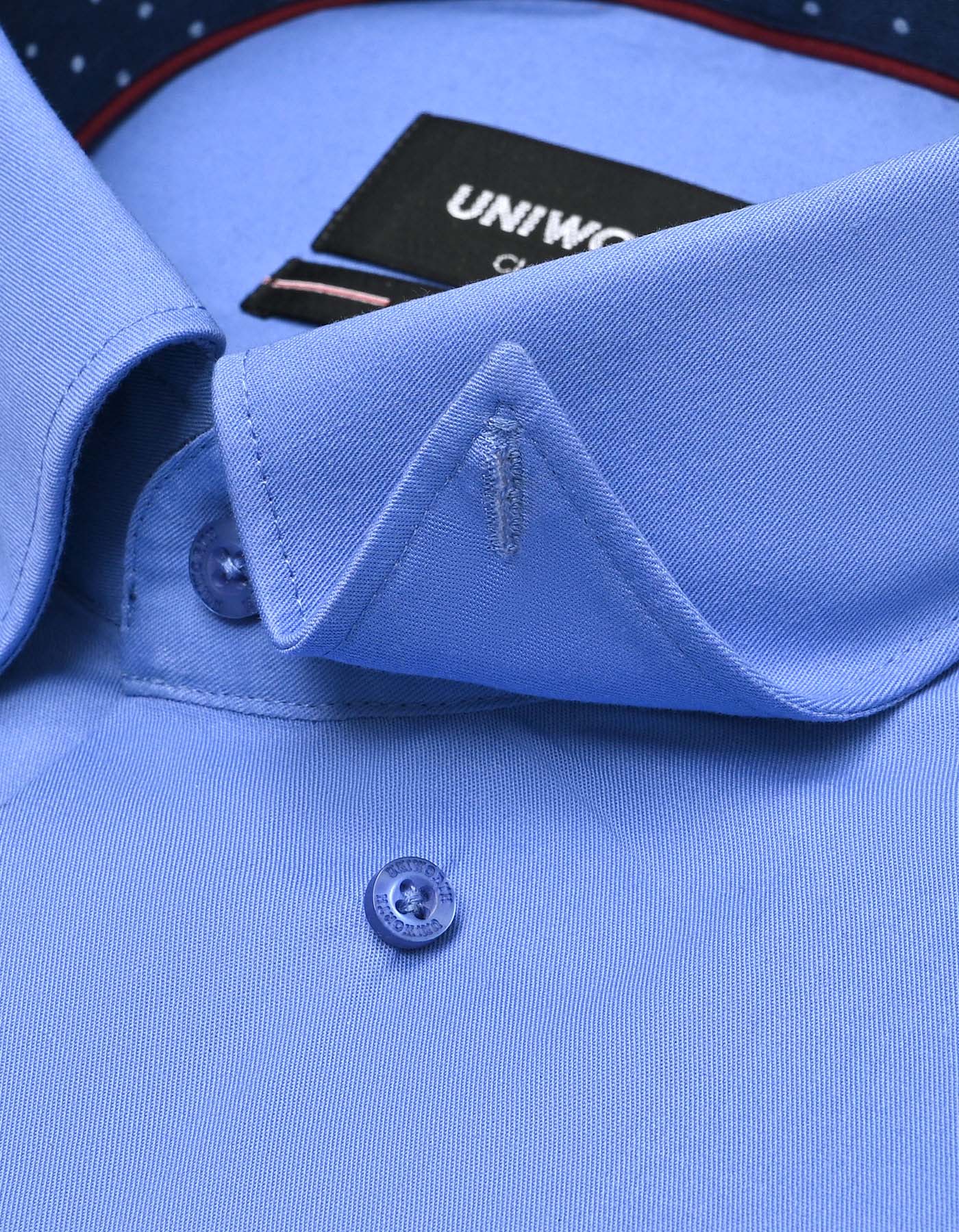 Plain M Blue Tailored Smart Fit Shirt FS1327-5SF-15.5