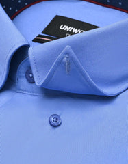Plain M Blue Tailored Smart Fit Shirt FS1327-5SF-15.5