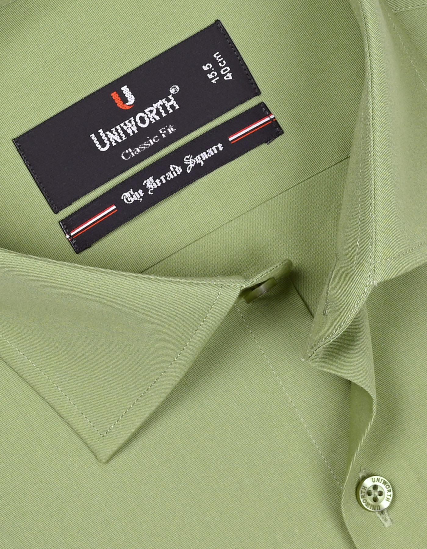Plain D Olive Classic Fit Shirt FS1333-1RF-15