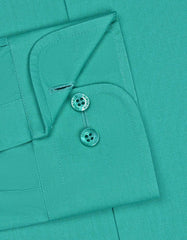 Plain Sea Green Tailored Smart Fit Shirt FS1334-1SF-15.5