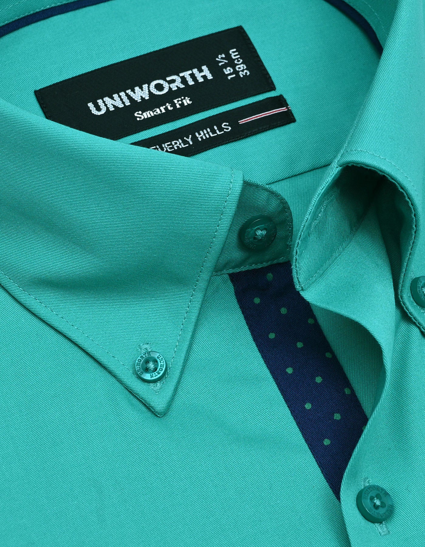 Plain Sea Green Tailored Smart Fit Shirt FS1334-2SF-15