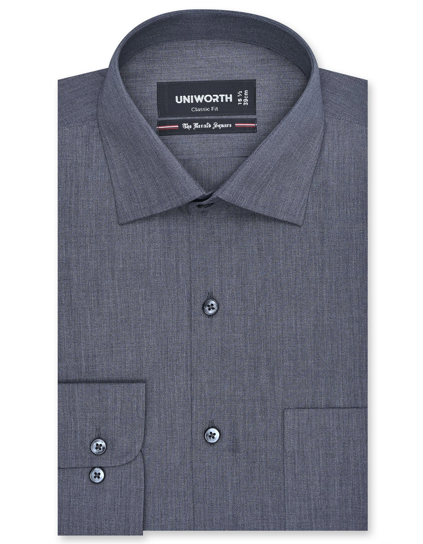 Plain Charcoal Classic Fit Shirt FS1399-2RF-14.5
