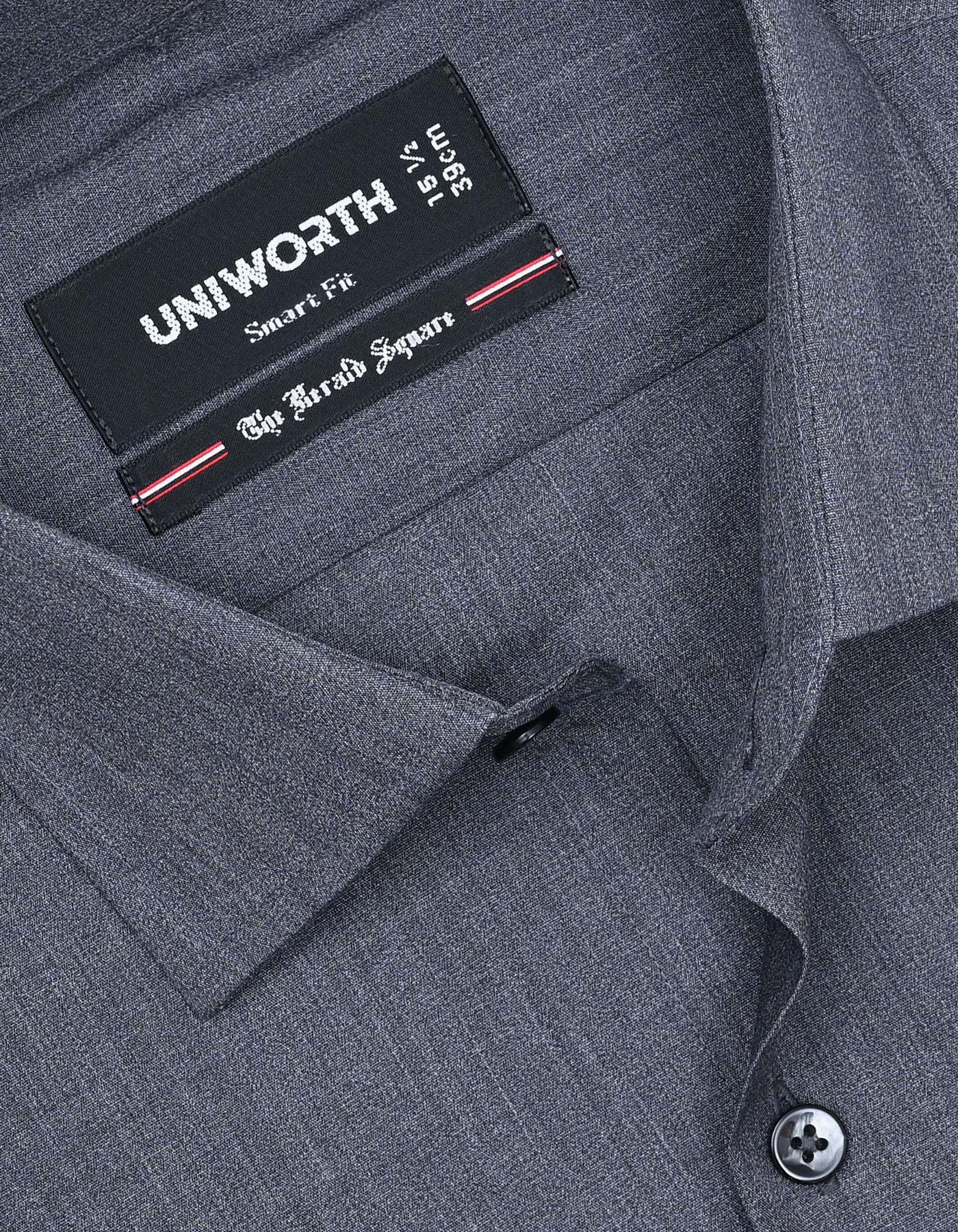 Plain Charcoal Tailored Smart Fit Shirt FS1399-2SF-15