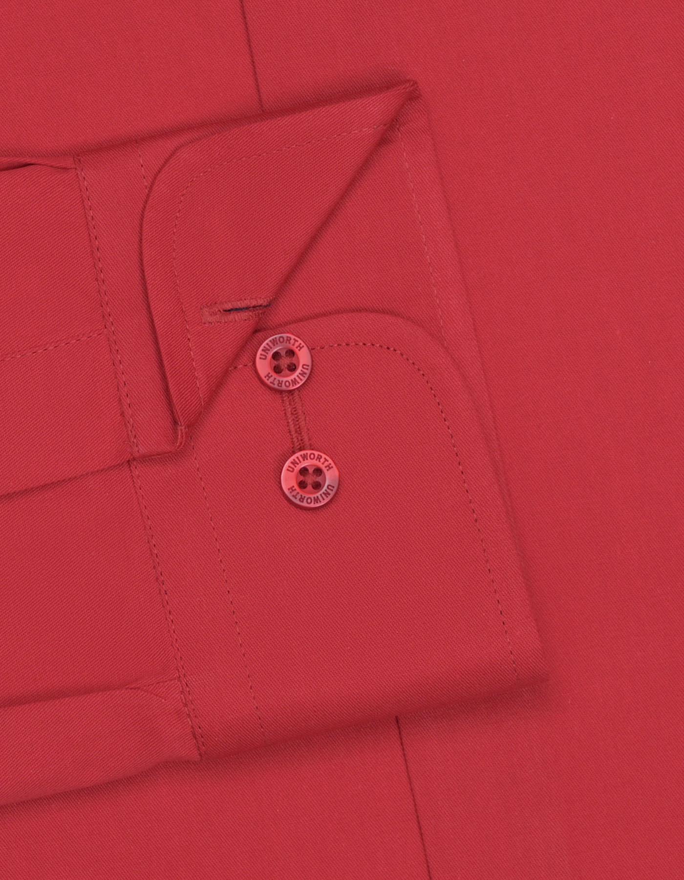 Plain Red Tailored Smart Fit Shirt FS1563-1SF-15.5