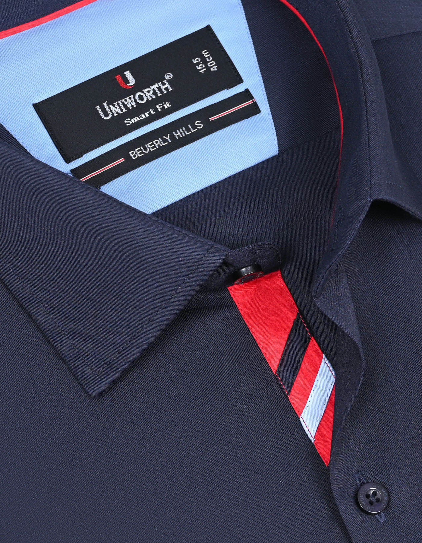 Plain Navy Tailored Smart Fit Shirt FS1573SF-15
