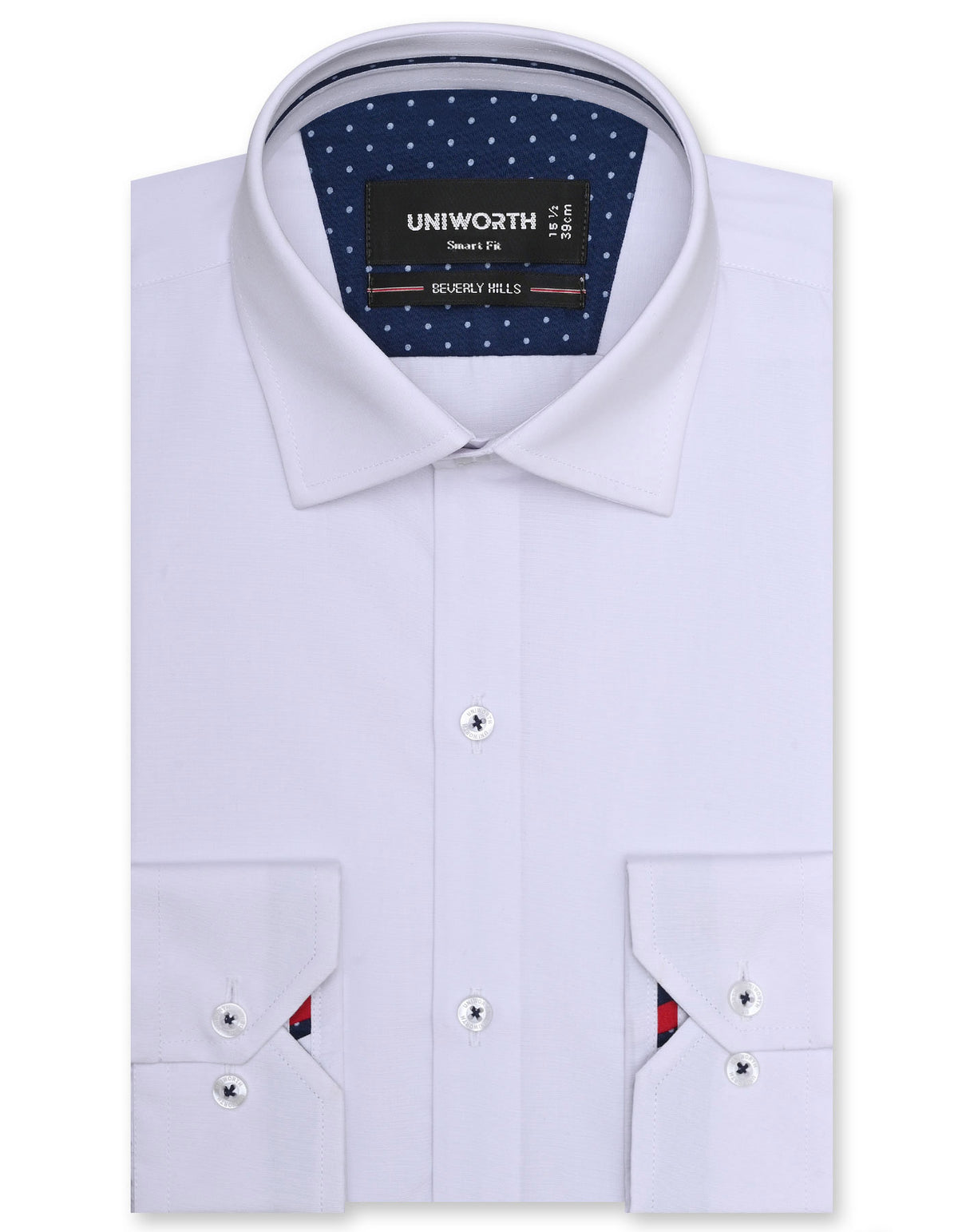 Plain White Tailored Smart Fit Shirt FS1594SF-14.5