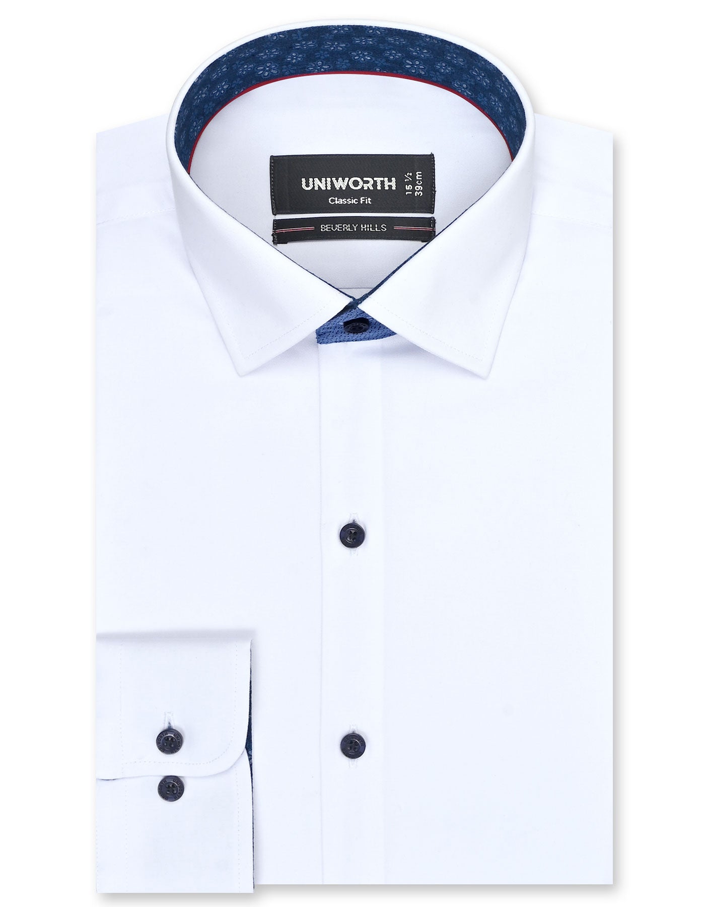 Plain White Classic Fit Shirt FS1596-4RF-14.5