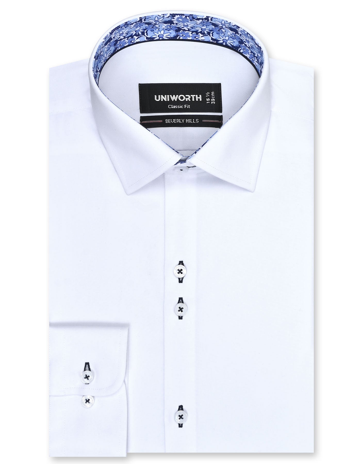 Plain White Classic Fit Shirt FS1596-5RF-14.5