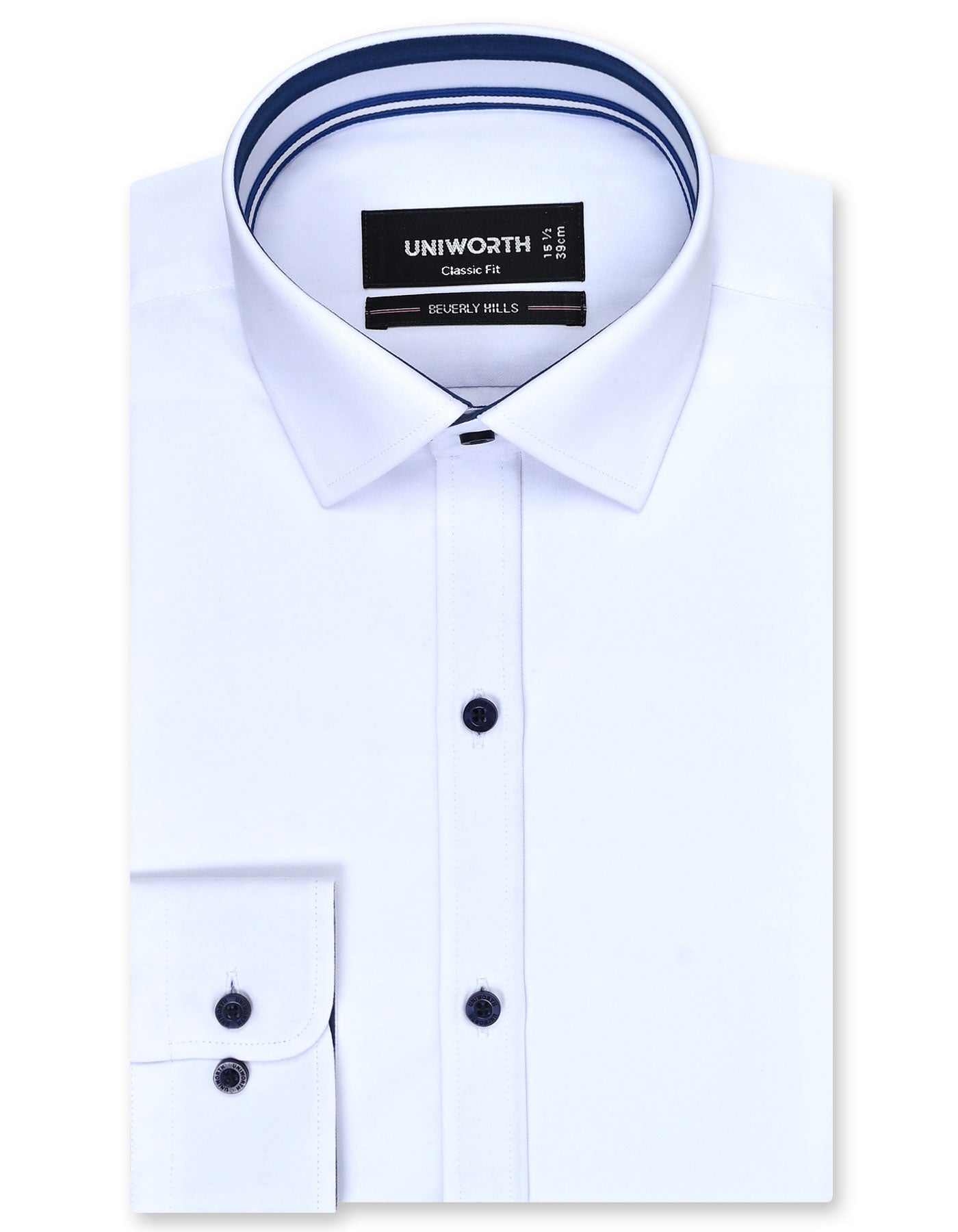 Plain White Classic Fit Shirt FS1596-6RF-14.5