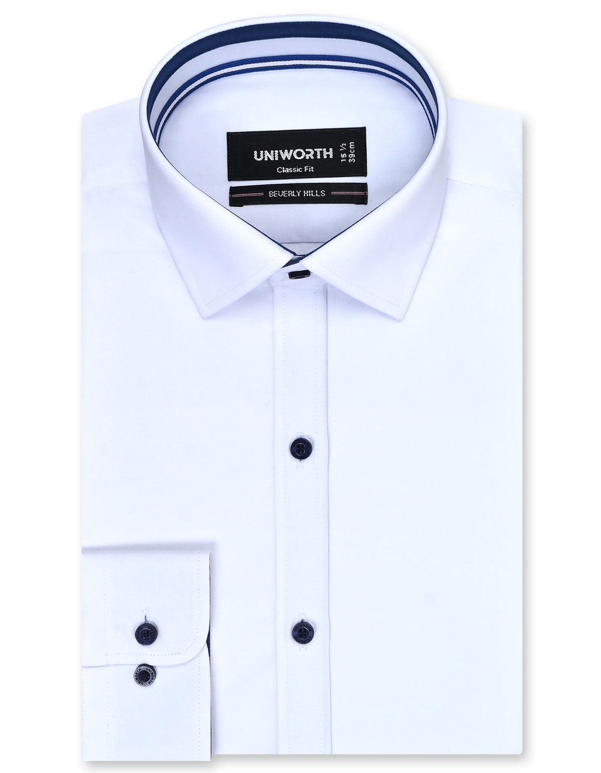 Plain White Classic Fit Shirt FS1596-6RF-14.5