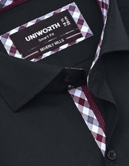 Plain Black Tailored Smart Fit Shirt FS1600-1SF-15