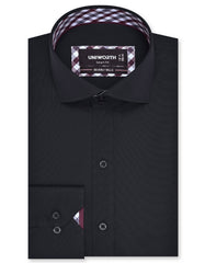 Plain Black Tailored Smart Fit Shirt FS1600-1SF-14.5