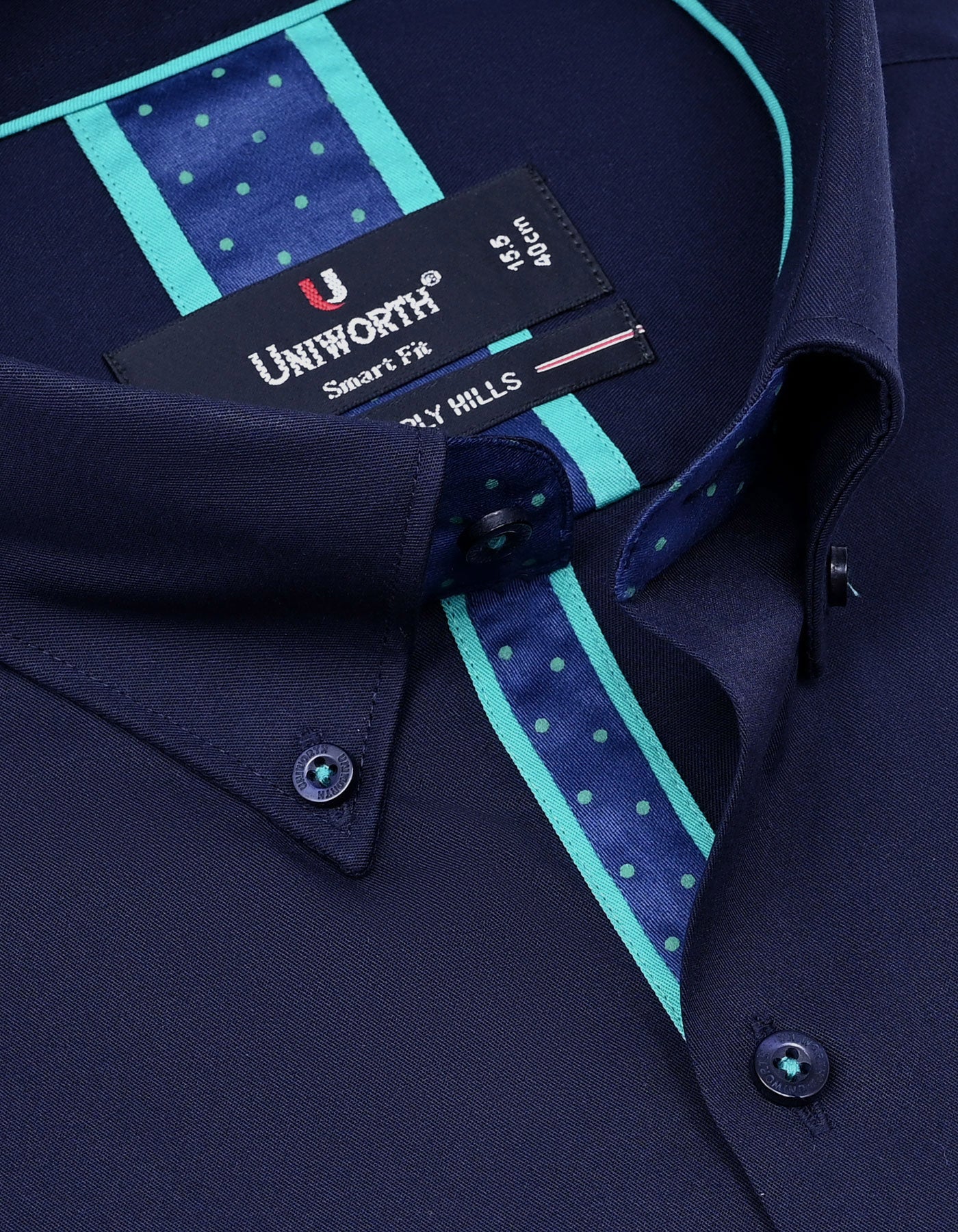 Plain Navy Tailored Smart Fit Shirt FS1601-1SF-15