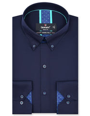 Plain Navy Tailored Smart Fit Shirt FS1601-1SF-14.5
