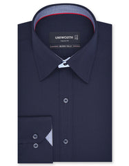 Plain Navy Classic Fit Shirt FS1601-3RF-14.5