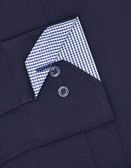 Plain Navy Tailored Smart Fit Shirt FS1601-3SF-15.5