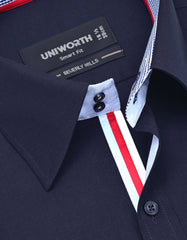 Plain Navy Tailored Smart Fit Shirt FS1601-3SF-15