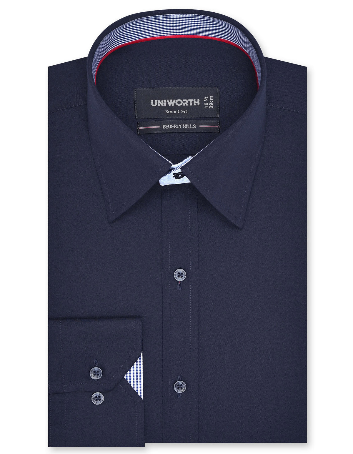 Plain Navy Tailored Smart Fit Shirt FS1601-3SF-14.5