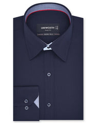 Plain Navy Tailored Smart Fit Shirt FS1601-3SF-14.5