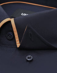 Plain Navy Classic Fit Shirt FS1601RF-15.5