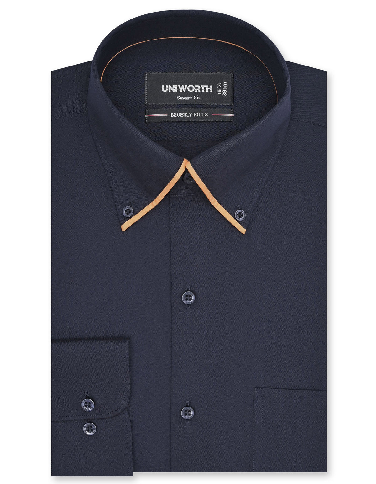 Plain Navy Tailored Smart Fit Shirt FS1601SF-14.5