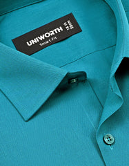 Plain Teal Tailored Smart Fit Shirt FS1609-1SF-15