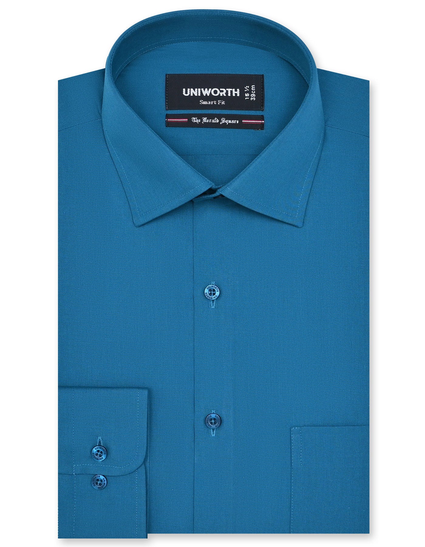 Plain Teal Tailored Smart Fit Shirt FS1609SF-14.5