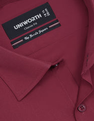 Plain Maroon Classic Fit Shirt FS1612RF-15