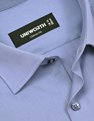 Plain L Grey Classic Fit Shirt FS1636-2RF-15