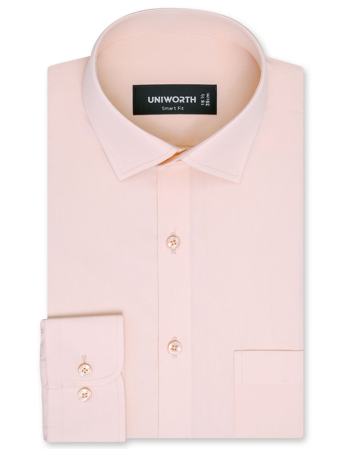 Plain Peach Tailored Smart Fit Shirt FS1637SF-14.5